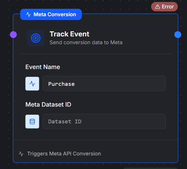 Meta Conversion Node UI Configuration
